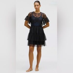 Zara Elegant Black Lace Dress
